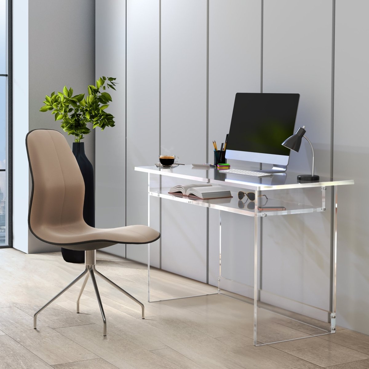 Executive Desk With Shelf - Stauber Furnishings
